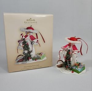 Hallmark Keepsake Ornament Club Decorating Snow Lady Ornament 2007